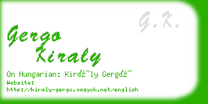 gergo kiraly business card